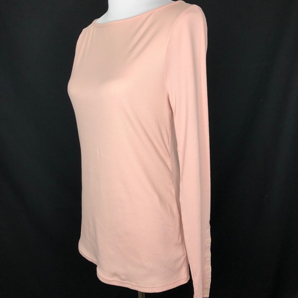 Ralph Lauren Pink Ribbed Long Sleeved Tee Size XL - Picture 2 of 7